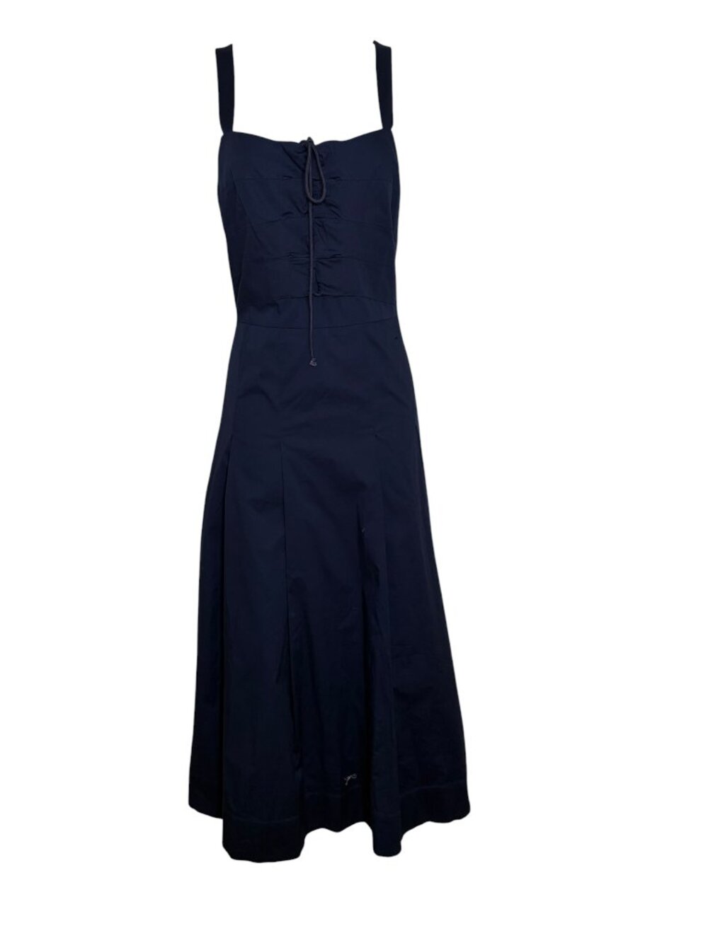 OPT One Pretty Time Navy Cotton Tie Front Midi Dress NWT Size 6
